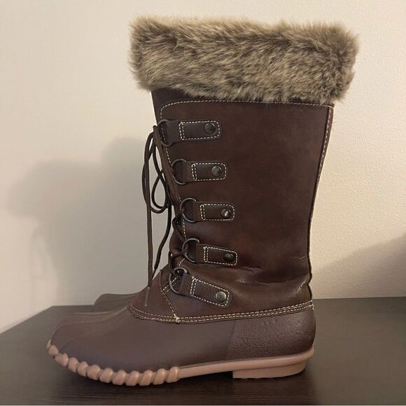 Yuu Fiona mid calf brown boots size 7 - Picture 1 of 7